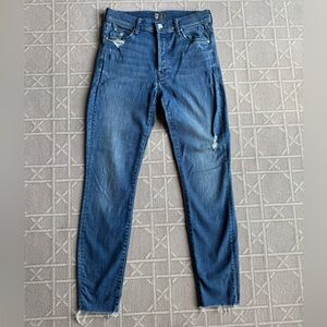 MOTHER The Stunner Ankle Fray - Graffiti Girl